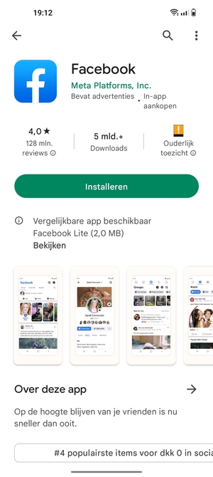 Selecteer Installeren
