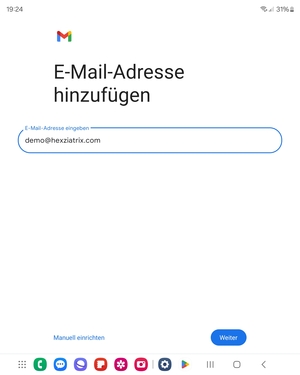 Geben Sie Ihre E-Mail-Adresse ein und wählen Sie Weiter