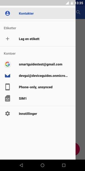 Velg Innstillinger