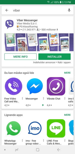 Vælg appen