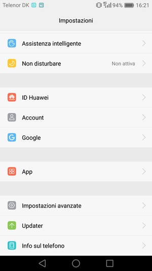 Scorri e seleziona Updater