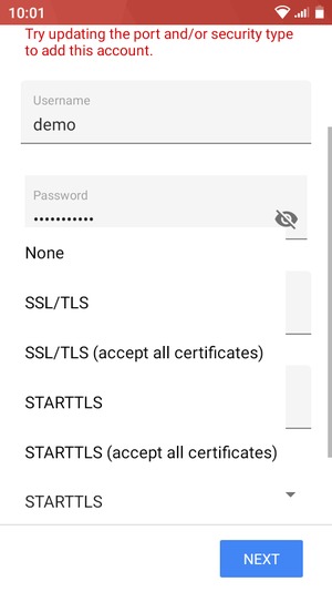 Select None and  NEXT