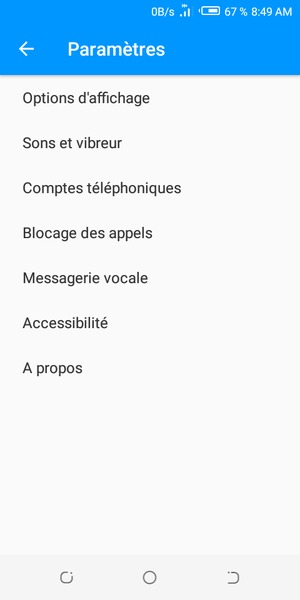 Sélectionnez Messagerie vocale