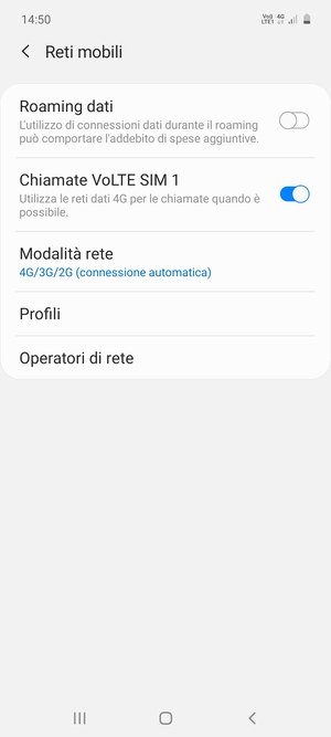 Seleziona Profili