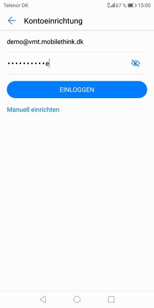 Geben Sie Ihre E-Mail-Adresse und Ihr Passwort ein. Wählen Sie EINLOGGEN