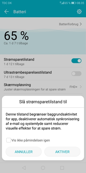 Vælg AKTIVER