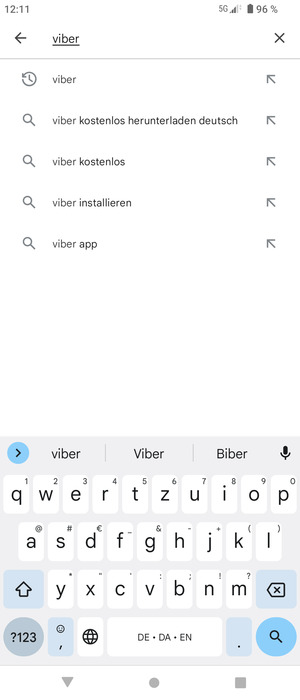 Geben Sie den Namen der App ein und wählen Sie Suchen