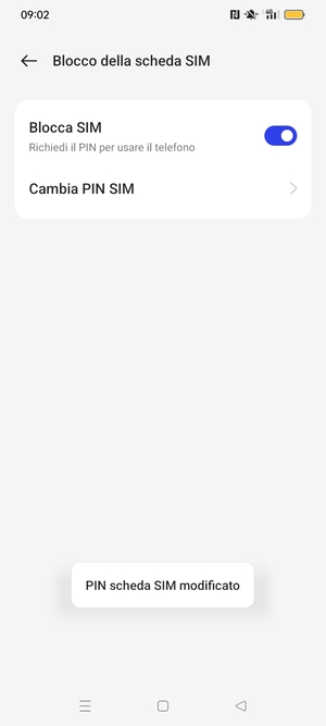 Il tuo PIN della scheda SIM è stato modificato