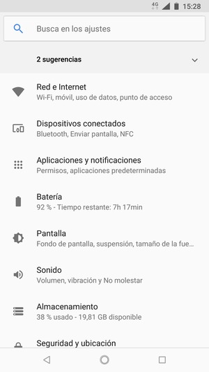 Seleccione Red e Internet