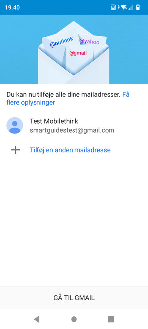 Vælg GÅ TIL GMAIL