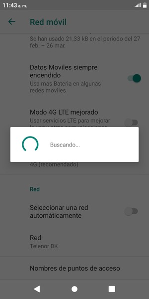 Espere a que la búsqueda termine