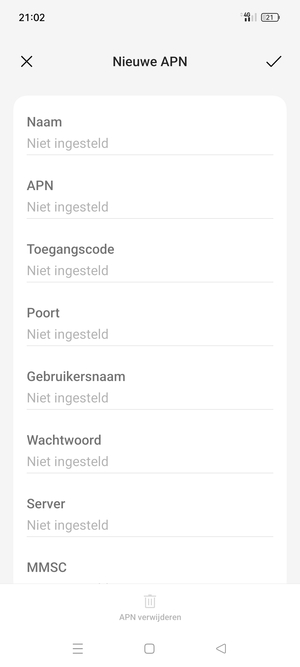 Voer mms-gegevens in