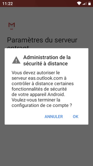 Sélectionnez OK