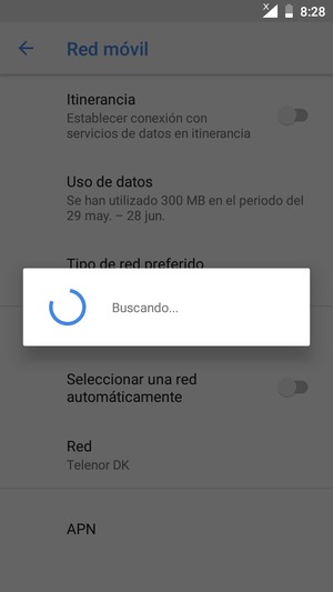Espere a que la búsqueda termine