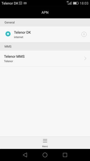 El teléfono ha sido configurado para MMS