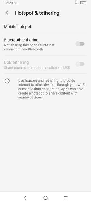 Select Mobile hotspot