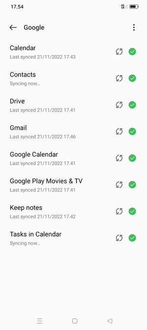 Your contacts from Google will now be synced to your OPPO