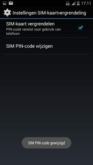 Uw SIM PIN-code is gewijzigd