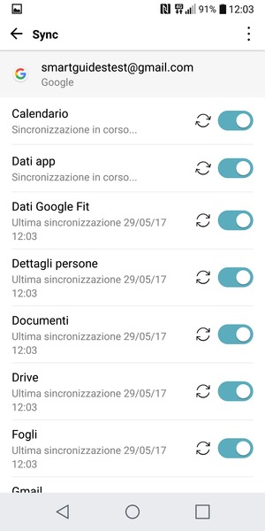 Le tue informazioni verranno sincronizzate