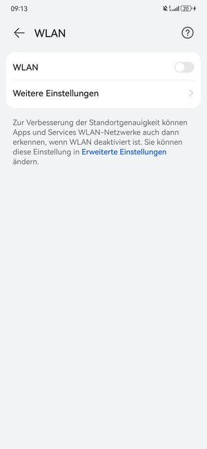 Schalten Sie WLAN ein