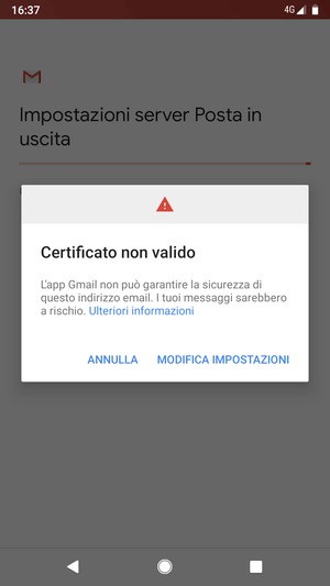 Seleziona MODIFICA IMPOSTAZIONI