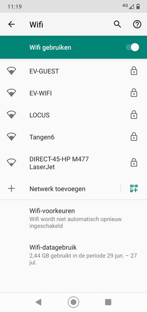 Selecteer het draadloze netwerk waarmee u verbinding wilt maken