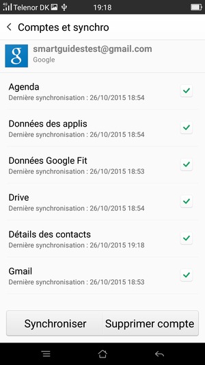 Assurez-vous que Détails des contacts est sélectionné