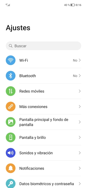 Seleccione Redes móviles