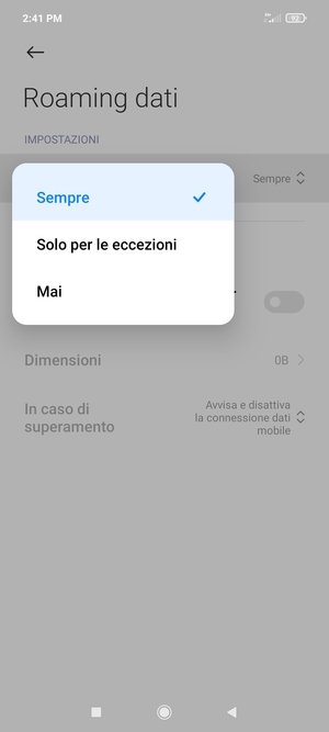 Seleziona la tua opzione preferita