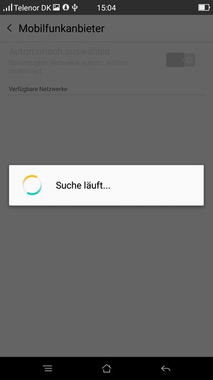 Warten Sie, bis die Suche abgeschlossen ist