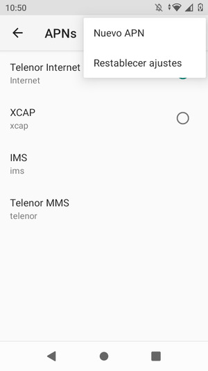 Seleccione Restablecer ajustes