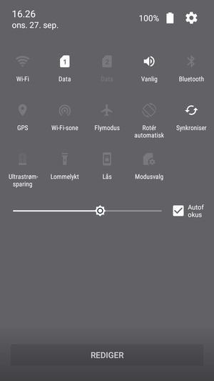 Kryss av i Autofokus avkrysningsboksen