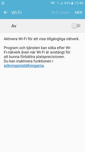 Aktivera Wi-Fi
