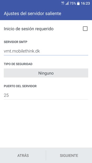 Desmarque la casilla de verificación Inicio de sesión requerido y seleccione SIGUIENTE