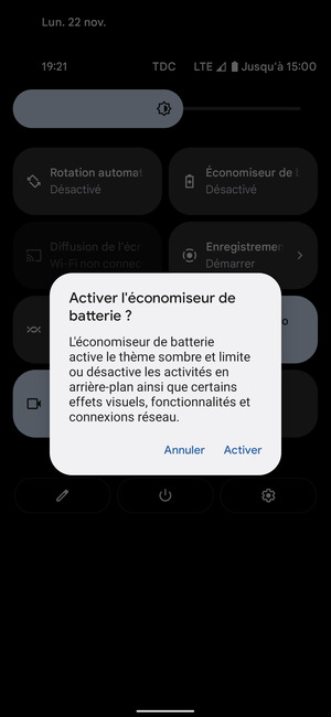 Sélectionnez Activer