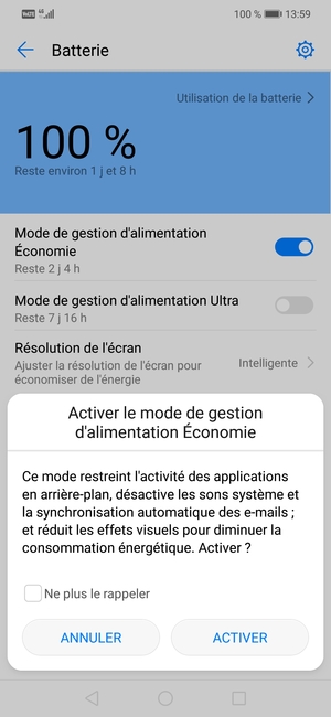 Sélectionnez ACTIVER