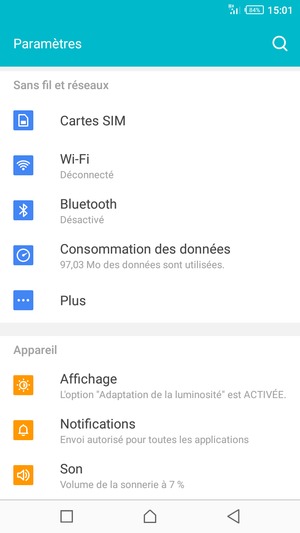 Sélectionnez Wi-Fi