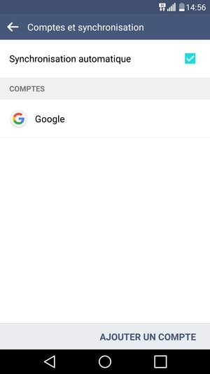 Sélectionnez Google
