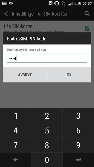 Bekreft din nye SIM-PIN-kode og velg OK