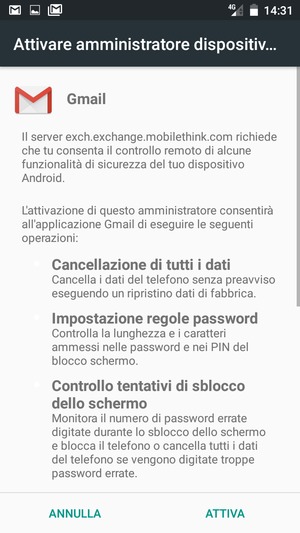 Seleziona ATTIVA