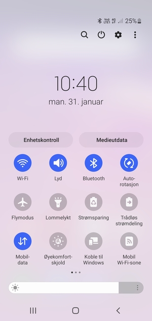 Slå av Wi-Fi og Bluetooth