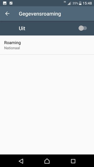 Schakel Gegevensroaming in of uit