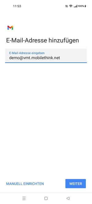 Geben Sie Ihre E-Mail-Adresse ein und wählen Sie WEITER