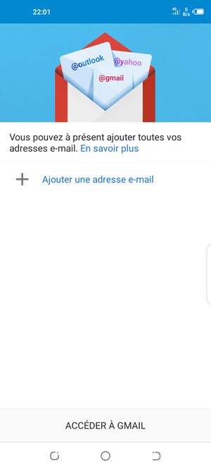 Sélectionnez Ajouter une adresse e-mail