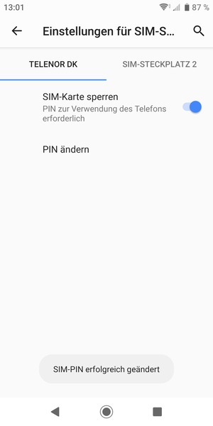 Ihre PIN der SIM-Karte wurde geändert