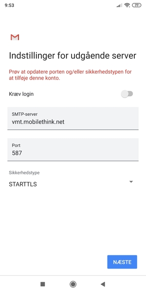 Vælg Sikkerhedstype