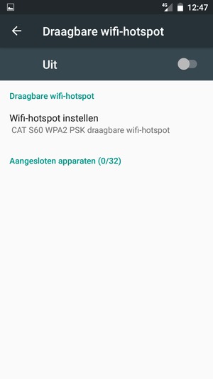 Selecteer Wifi-hotspot instellen