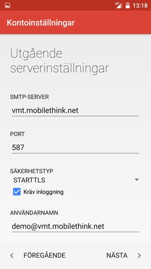 Ange utgående serveradress