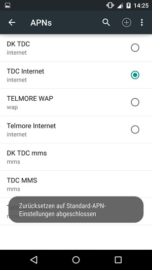 Wenn Ihr Bildschirm sieht wie folgt aus, wählen Sie die Neuer APN Taste