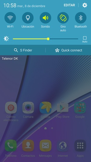 Seleccione Sonido para cambiar al modo de vibración